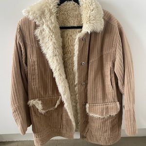 Corduroy and Sherpa coat